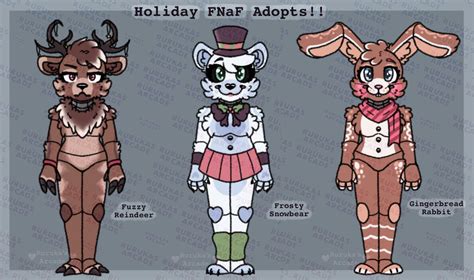 Holiday Themed Adopts [fnaf Adopt Closed] By Rurukas Arcade On Deviantart