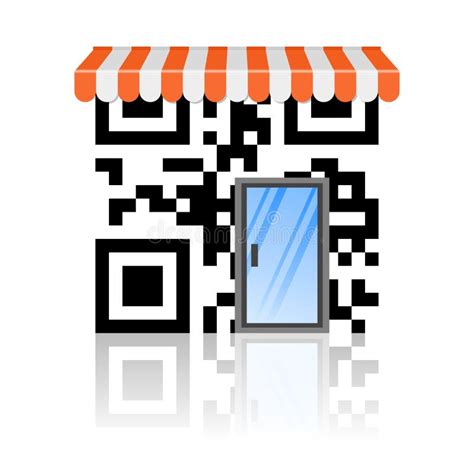 Achats En Ligne Du Concept De Code Qr Illustration Stock Illustration