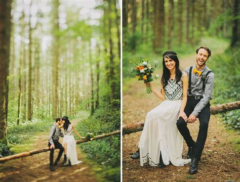 A Romantic Elopement In The Woods Laura Nick Free People Wedding