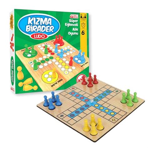 Ludo Ahşap Kızma Birader Kutu Oyunu Eğlenceli Aile Oyunu Hobialem