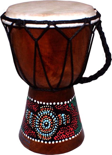 Tambour Djembe Peint Tambour Bongo Ouest Africain Hauteur Cm