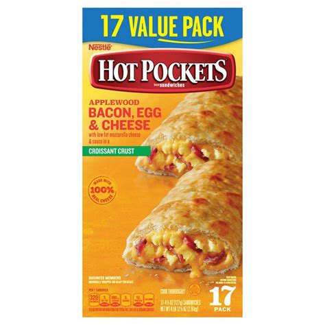 Hot Pockets Bacon Egg And Cheese 17 X 45 Oz Costco Food Database