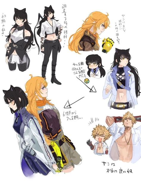 Pin de 富美雄2 en RWBY Parejas de anime Dibujos Rooster teeth