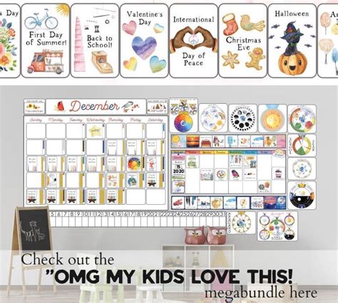 Montessori Circle Time Calendar Set Megabundle Classroom Calendar