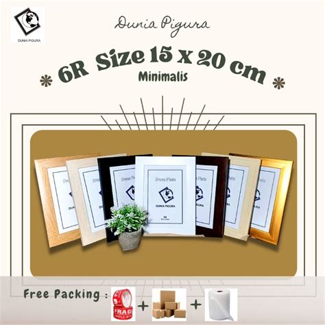 Jual Bingkai Foto 6R A5 15x20cm PAKAI KACA Minimalis GROSIR Frame