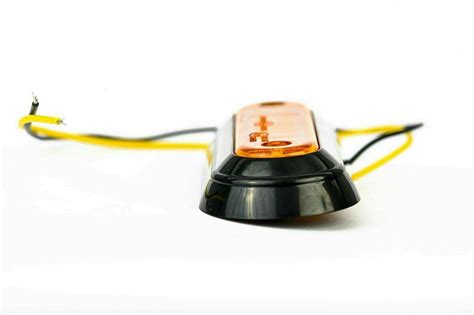 2x Feux de Gabarit 4 LED 12 24V Orange Position Latéral Montage