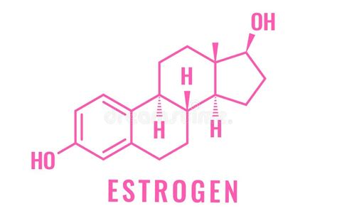 Fórmula Do Vetor Hormonal De Estrogênio Ilustração do Vetor