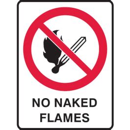Prohibition Signs No Naked Flames Shop Now Seton Australia