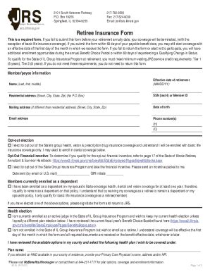 Fillable Online Jrs Tier Retirement Packet Form T Jrs Tier