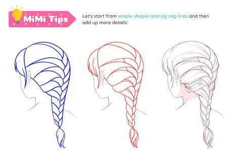 How To Draw A Girl With A Braid Step By Step