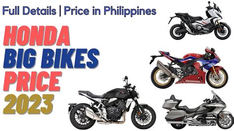 Honda Bigbikes In Philippines Updated Price Youtube