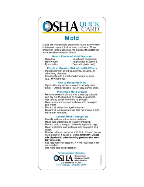 Mold Quickcard™osha 3263 2005 By Brian Norwood Issuu