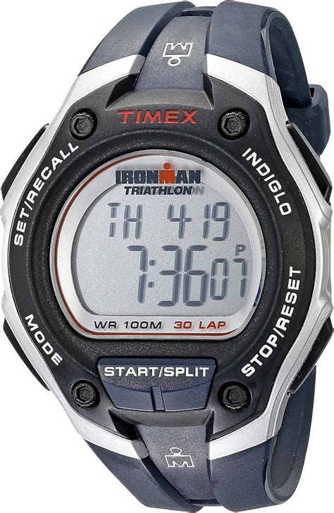 Timex Ironman Men S Quartz Watch With LCD Dial Digital Display And Blue