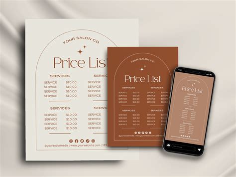 Creative Price List Designs