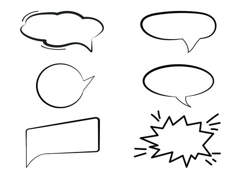 Hand Drawn Speech Bubbles Style 23633667 Vector Art At Vecteezy