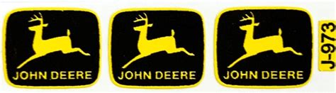 Decal John Deere Logo Black On Yellow Dj Midwest Decals