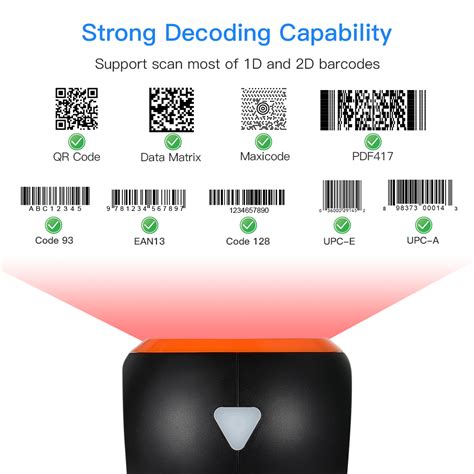 Eyoyo Hands Free 1D 2D Desktop Barcode Scanner QR Barcode Reader