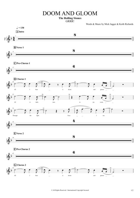 Doom and Gloom Tab by The Rolling Stones (Guitar Pro) - Full Score ...