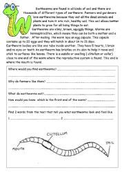 Earthworms Esl Worksheet By Ritawi Worksheets Library