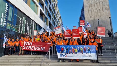 EVG Streik Zugverkehr Wird Am Freitag Bis Mittags Weitgehend