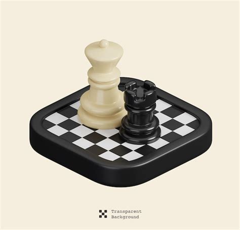 Premium PSD Chessboard With Chess Pieces Isolated Sports Fitness And