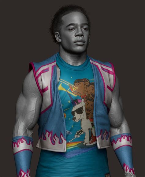 Xavier Woods WWE By Hossein Diba Realistic 3D CGSociety Wwe