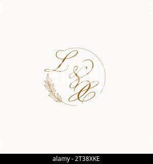 Initials LX Wedding Monogram Logo Inspiration Vector Graphic Stock