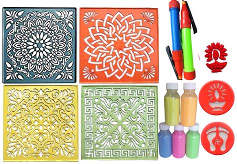 Buy Generic Rangoli Tool Kit Rangoli Making Stencils Rangoli