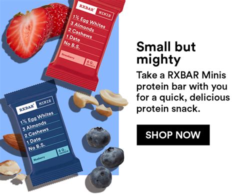 RXBAR Flavors In Two Sizes Count Us In RXBAR Whole Food Protein Bar