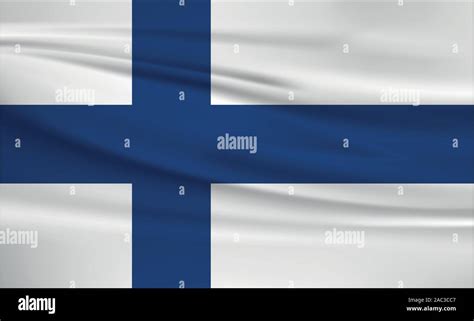 Waving Finland Flag Official Colors And Ratio Correct Finland