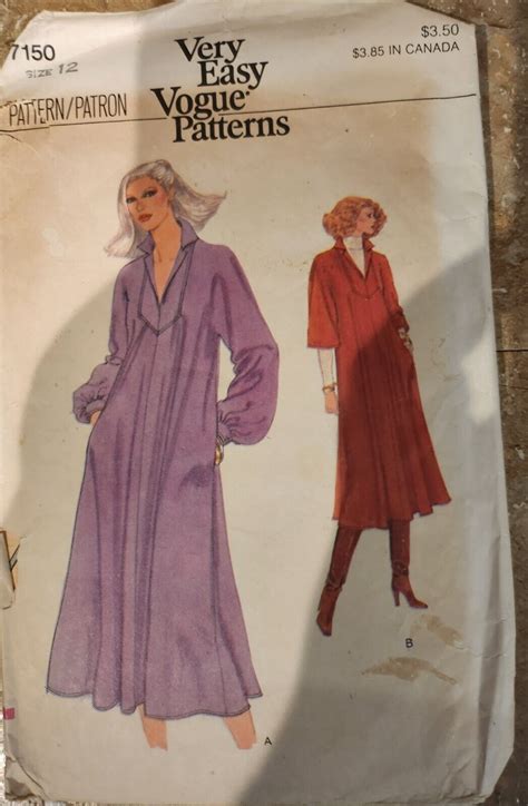 Vintage Very Easy Vogue Sewing Pattern Size Misses Dress Ebay