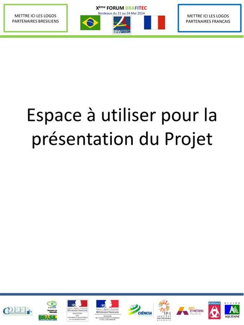 Ppt Espace Utiliser Pour La Pr Sentation Du Projet Powerpoint