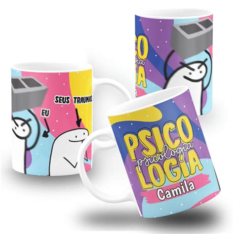 Caneca De Profiss O Psicologia Psic Loga Nome Flork Elo