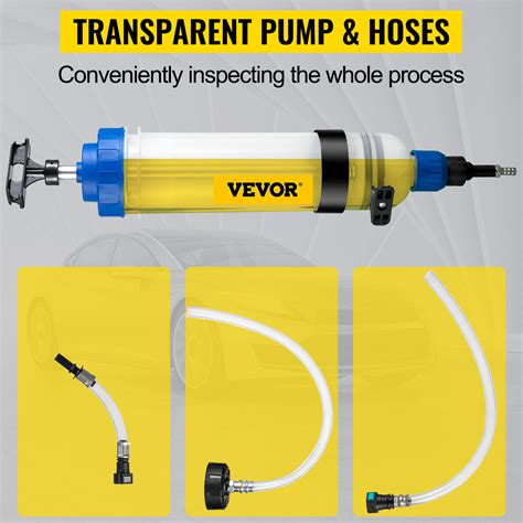 Vevor Extracteur De Liquide De Frein L Avec Adaptateurs Seringue