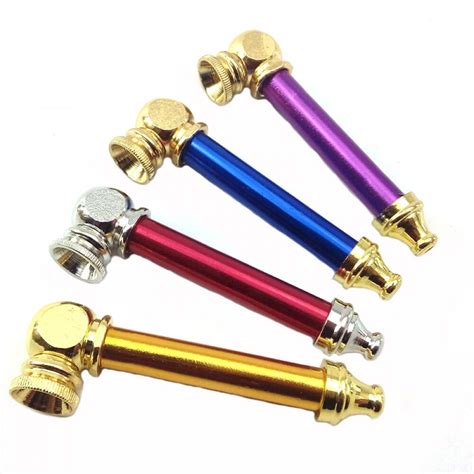 Wholesale Different Size Multi Colors Metal Brass Smoking Pipe Weed