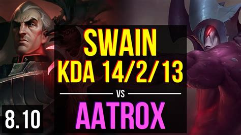 SWAIN Vs AATROX TOP KDA 14 2 13 Dominating Korea Challenger