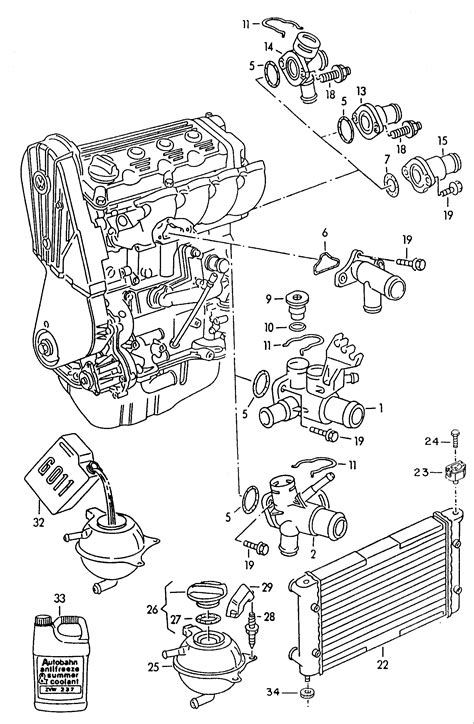 Volkswagen Clasico Jetta 1993 1996 Cooler For Coolant Reservoir