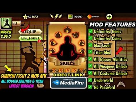 Shadow Fight 2 Titan Mod Latest Version Unlocked Everything V2 23 0