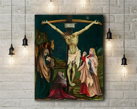 Canvas Art Print Of Matthias Gr Newald The Small Crucifixion Etsy Uk