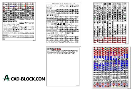 Symbols library DWG Drawing in Autocad 2D - Free CAD Blocks