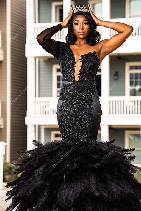 Black Mermaid Style Prom Dresses Long Mermaid Prom Dresses | Mermaid
