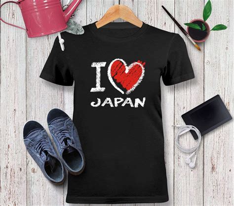 I Love Japan Chalk Style Tshirt Unisex Adult Japan Shirt Countries