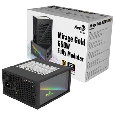 Aerocool Mirage Gold RGB 650W 80 Plus Or Modulaire PcComponentes Fr