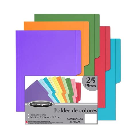 Folder Tama O Carta Wilson Jones Piezas Colores Intensos Bodega