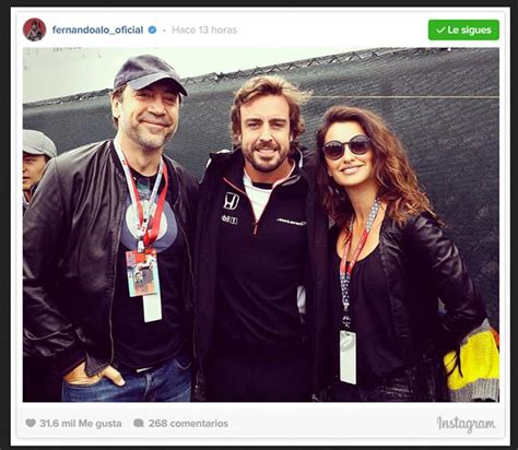 Fernando Alonso Visita Sorpresa De Javier Bardem Y Pen Lope Cruz En