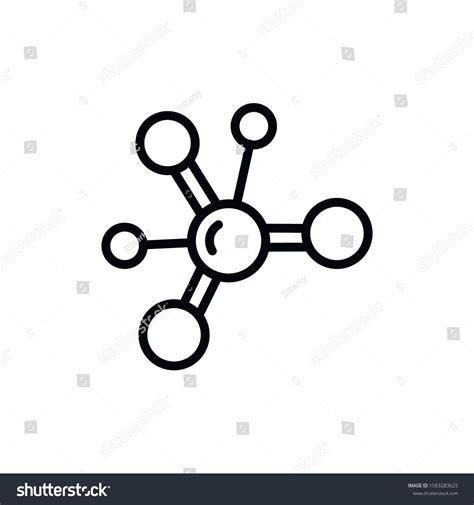 Simple Molecule Line Icon Stroke Pictogram Stock Vector Royalty Free 1583283625 Shutterstock