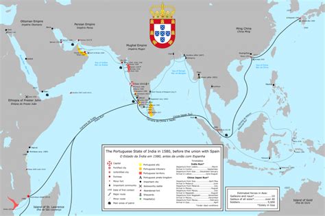 The Portuguese State of India in 1580 - Vivid Maps