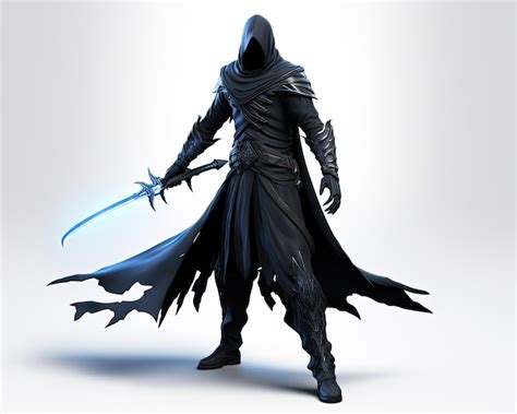 Premium AI Image Mysterious 3D Shadow Ninja A Stealthy Assassin Cloak