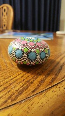 Colorfull Painted Pebble Art Dot Mandala Style Natural Eco Etsy