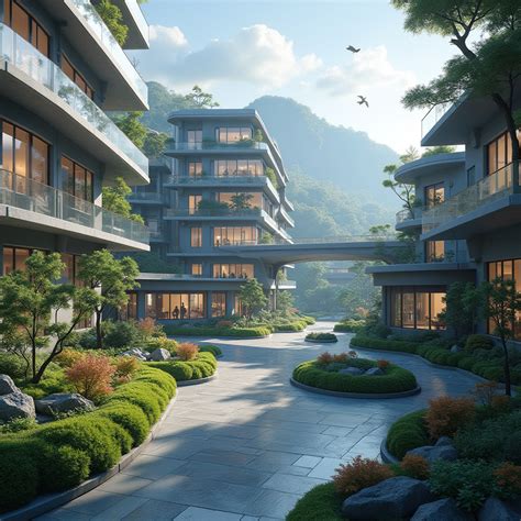 Futuristic Sci Fi Japanese Style University Stable Diffusion Online